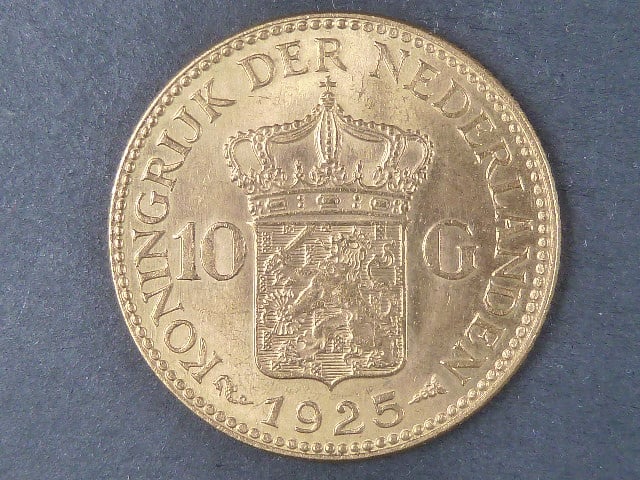 10 Gulden 1925. Au 0,900, 6,73g