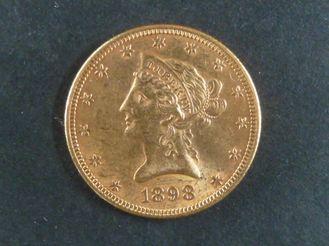 10 Dolar 1898, 16.718 g, Au 900/1000