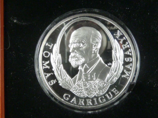 pamětní medaile 2017 T.G.Masaryk, Ag 999, 155,5g (5 OZ) , náklad 500ks, etue, certifikát