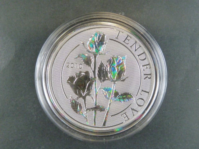 5 Dollars 2010 - Tender Love, Ag  0,925, 25g, certifikát,
