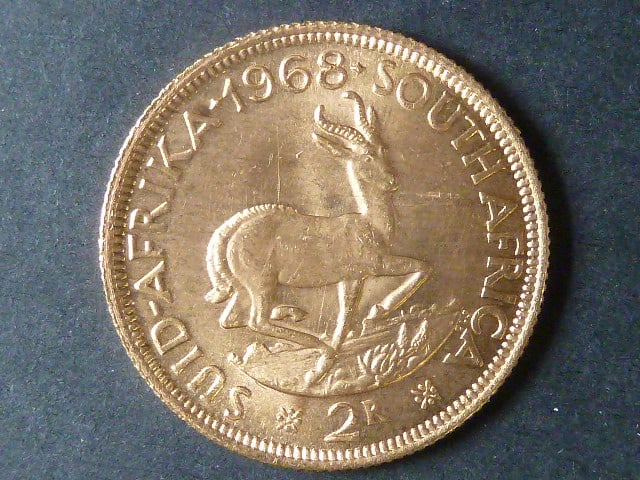 2 Rand 1968, Au 0,917, 7,99g