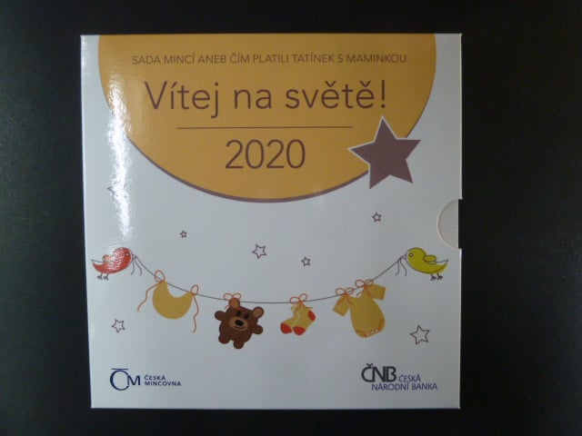 sada 2020 s motivem narození dítěte + žeton