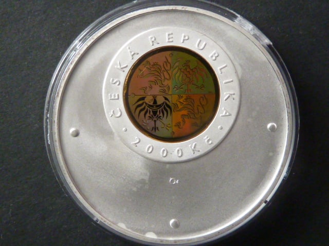2000 Kč 2000, milénium (mince s hologramem), Au/Ag