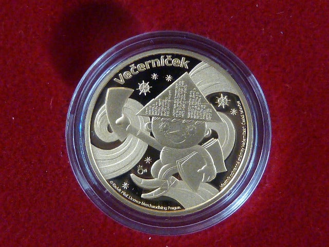 Au 5 Dollars 2015 50.let Večerníčka, Au 999, 3,49 g,  náklad 250 ks, etue, certifikát