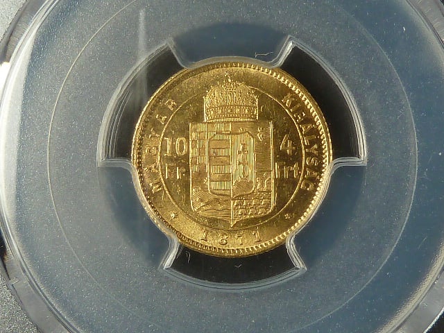 10 Frank 1871 K.B. MS63