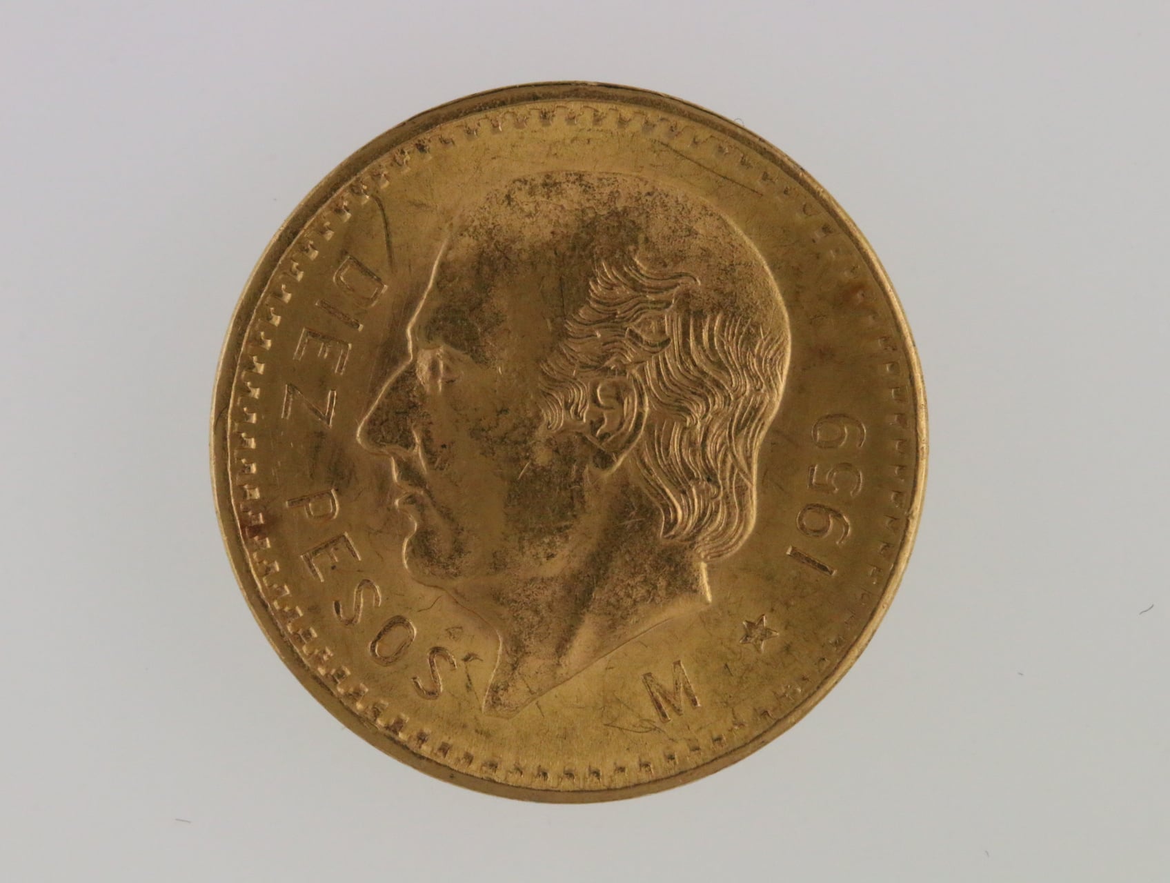 10 Pesos 1959, Au 0,900, 8,33g, KM 473