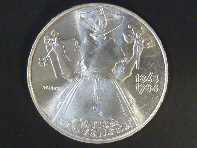 500 Kčs 1988 125.výročí založení Matice Slovenské