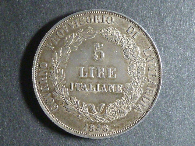 5 Lire 1848 M, N39a