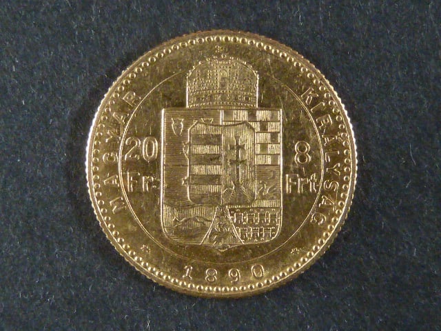 20 Frank 1890 KB se zankem Fiume