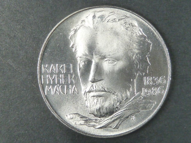 100 Kčs 1986 150.výročí úmrtí K.H.Máchy