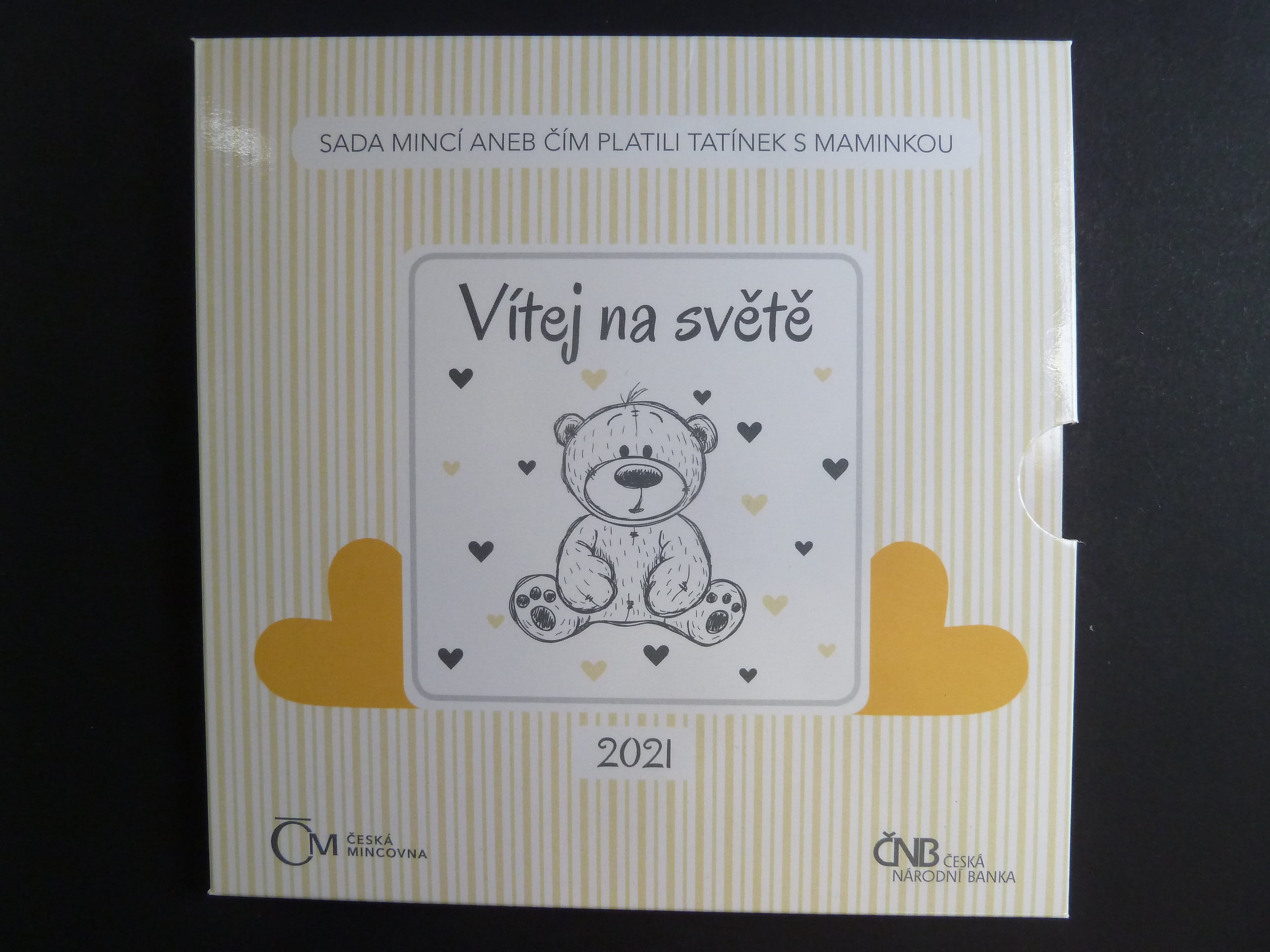 sada 2021 s motivem narození dítěte + žeton