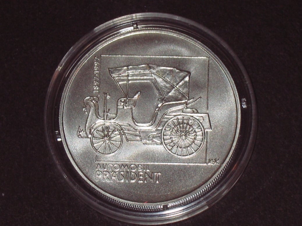 200 Kč 1997, 100. výročí prvního automobilu President