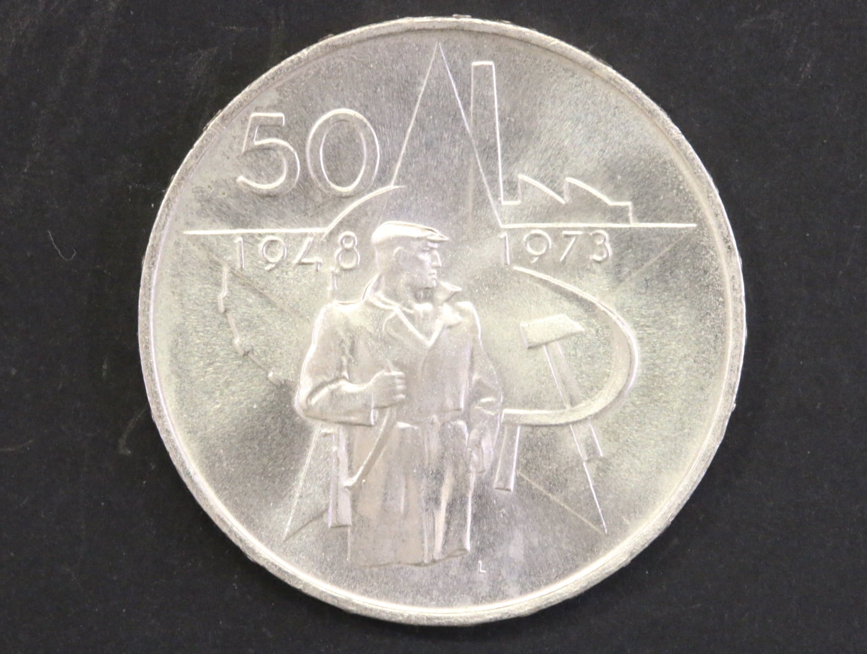 50Kčs 1973, 25. výročí Vítězného února