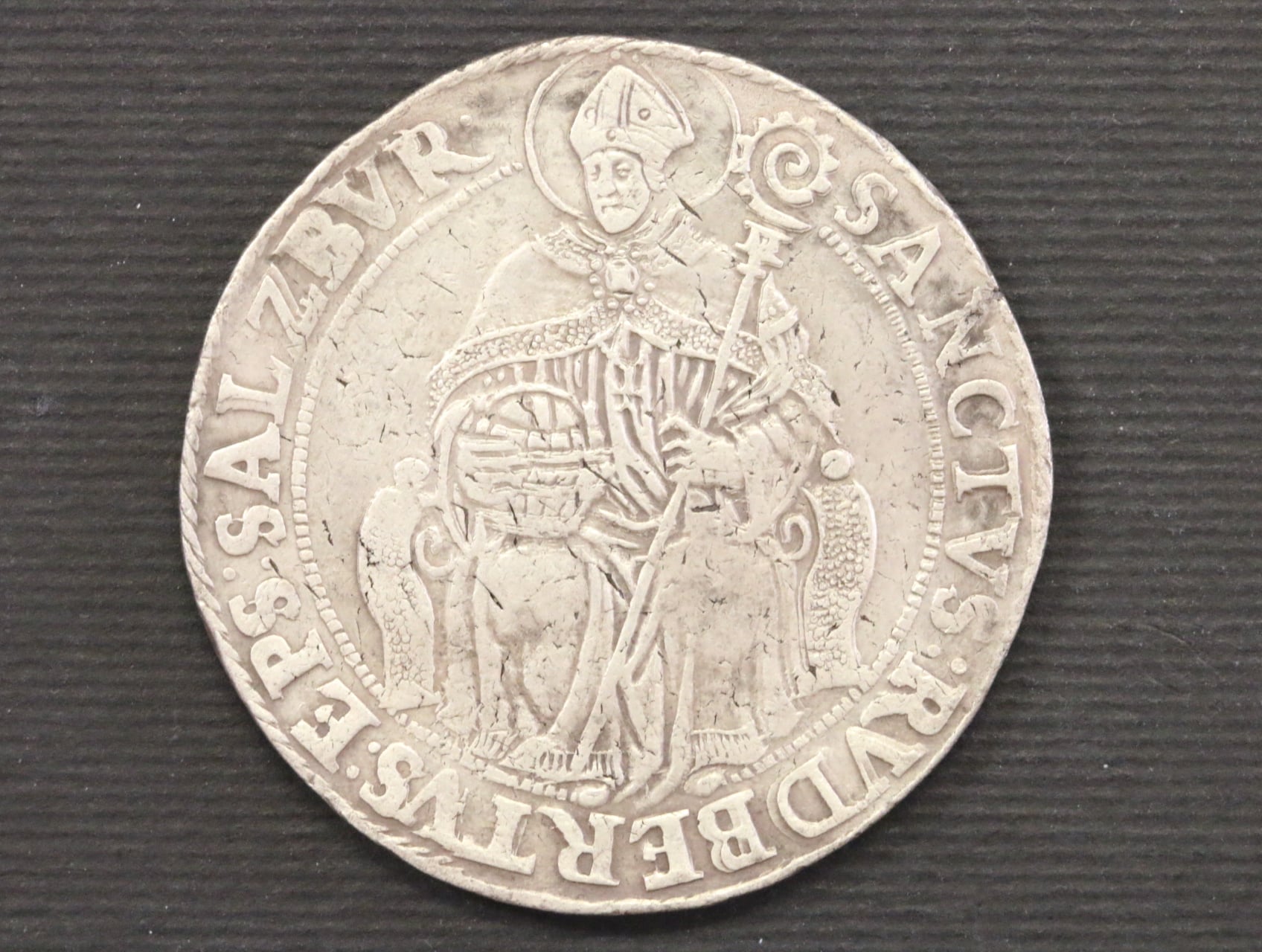 Salzburg - arcibiskupství, Wolf Dietrich von Reitenau 1587-1612 - Tolar b.d., 28.4 g, patina_