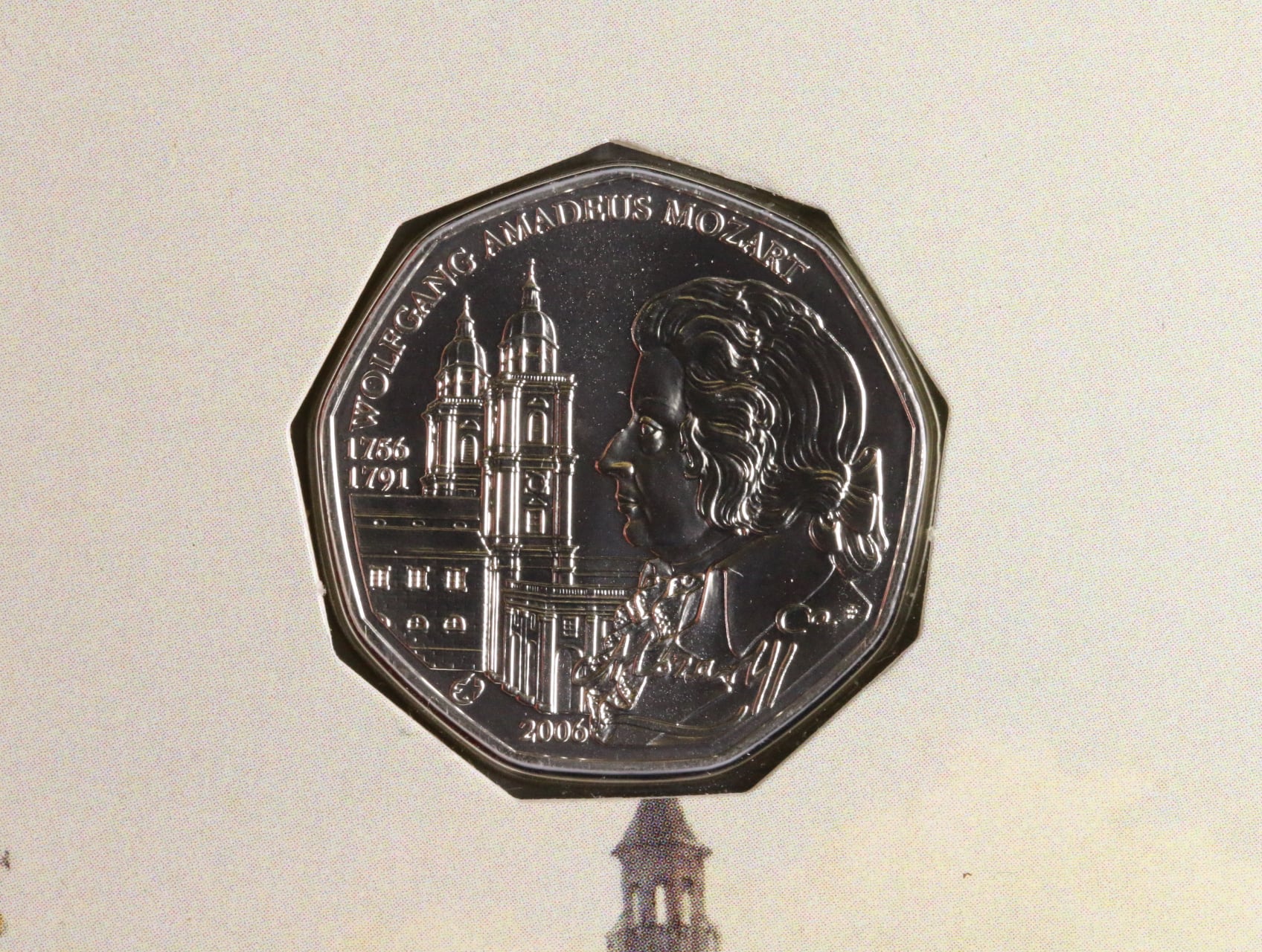 5 Euro 2006 Wolfgang Amadeus Mozart, Ag 0.800, 10g_