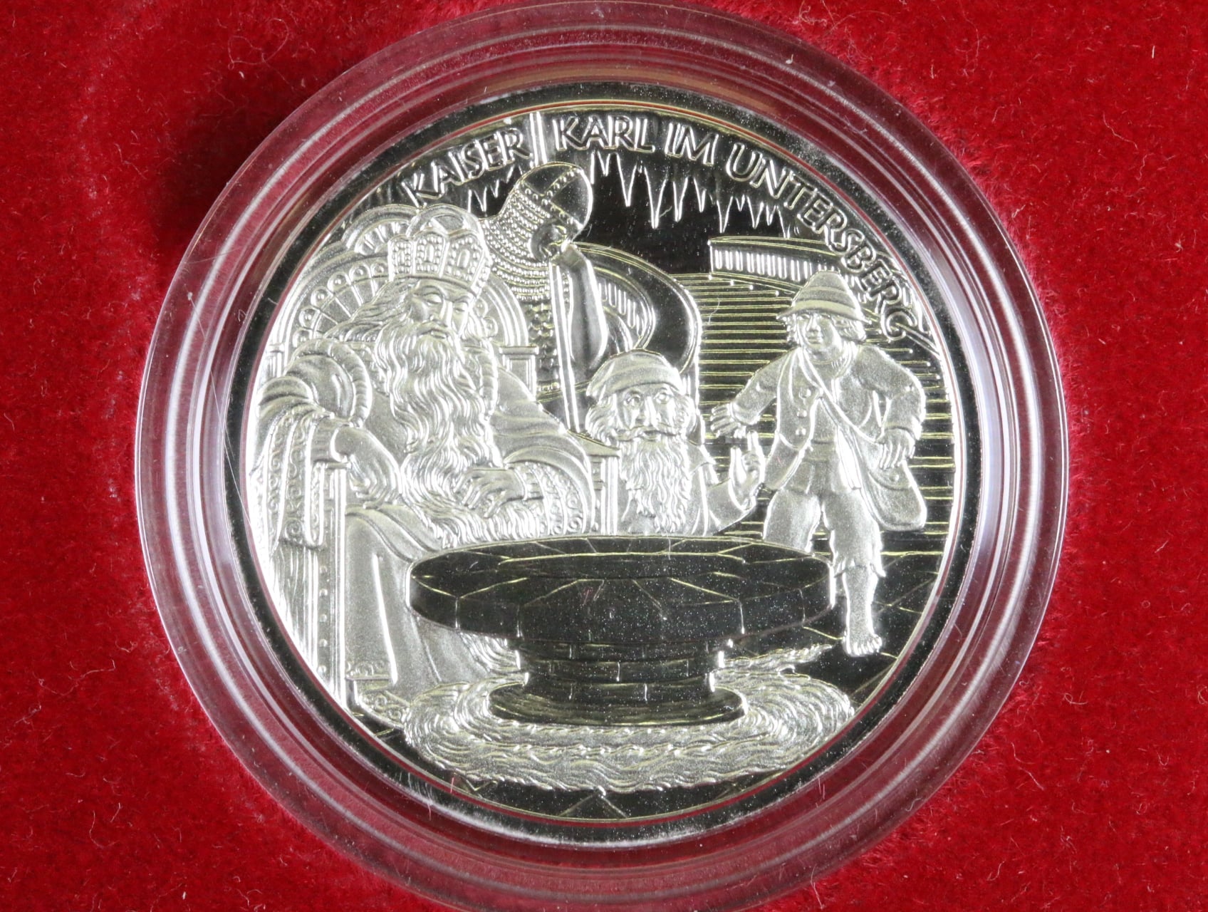 10 Euro 2010, Karl der grosse im untersberg, Ag 0.925, 17,30, etue a certifikát_