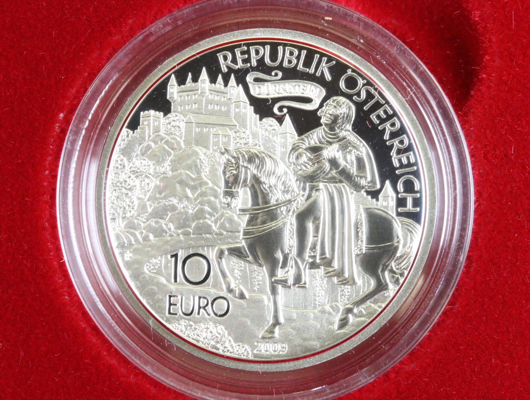10 Euro 2009, Richard Löwenherz, Ag 0.925, 17,30g, etue a certifikát_