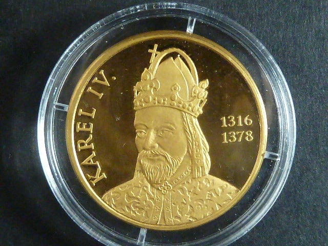 Karel IV - národní numismatická epopej, Au 999, 7,15g, náklad 3000 ks