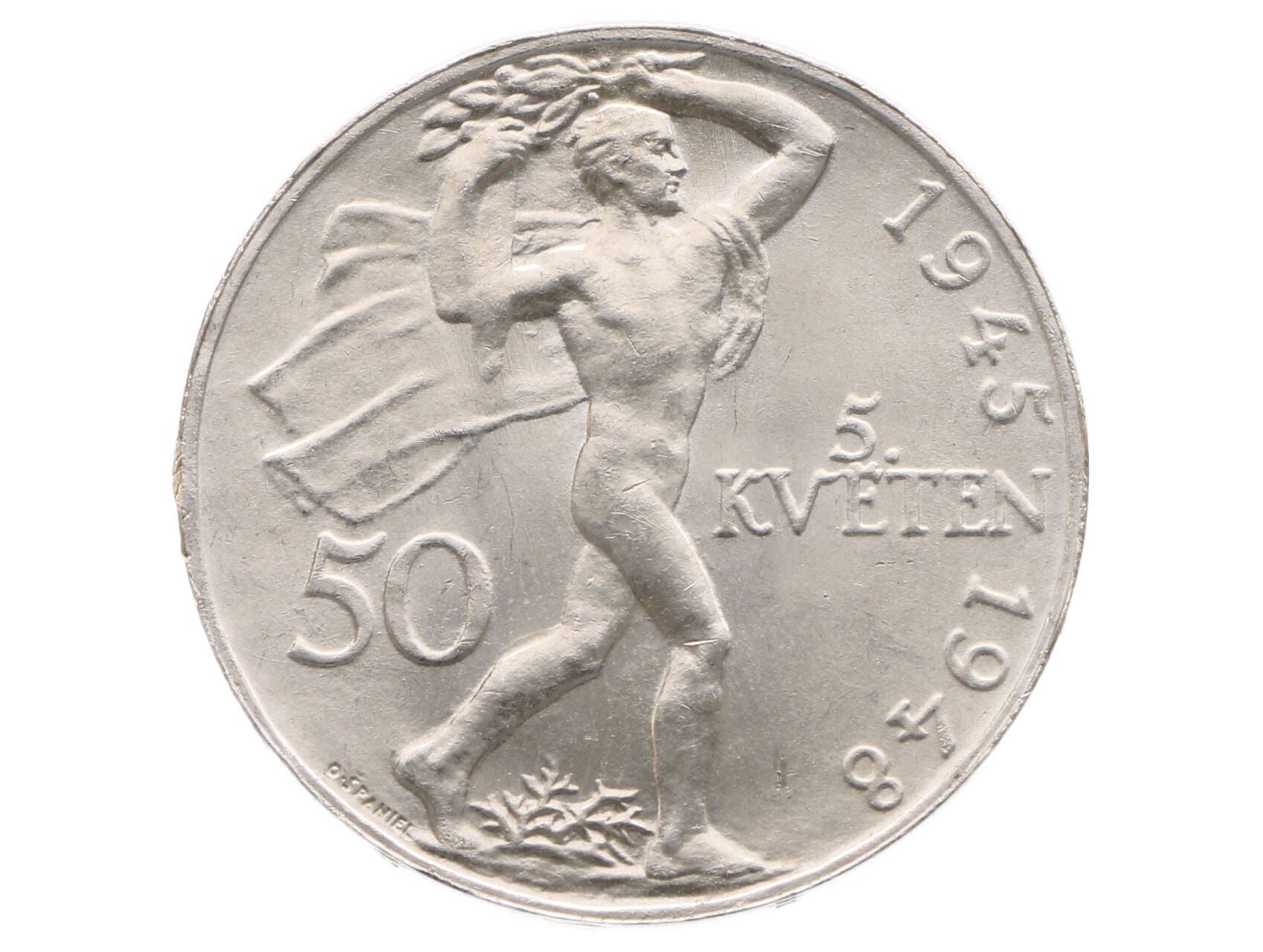 50 Kčs 1948, 3.výročí pražského povstání