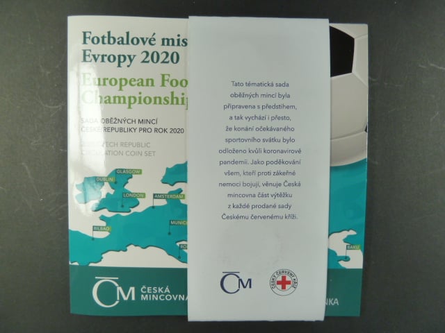 sada 2020 s motivem ME ve fotbale, náklad 2400 ks