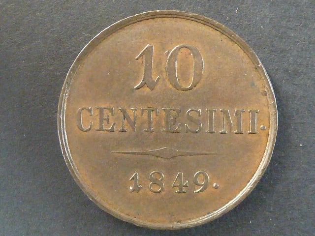 Lombardsko Benátsko - 10 Centisimi 1849 M
