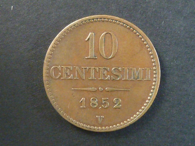 Lombardsko Benátsko - 10 Centisimi 1852 V