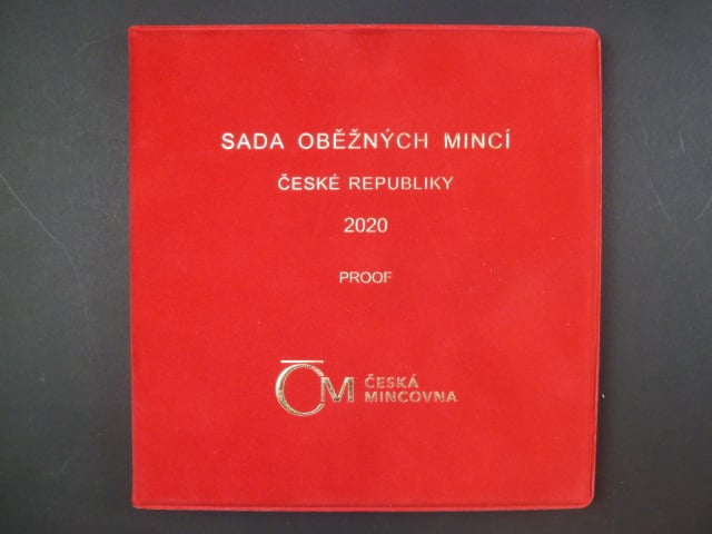 sada 2020 + Ag medaile s motivem Jáchymovské tolary - PROOF semišový obal