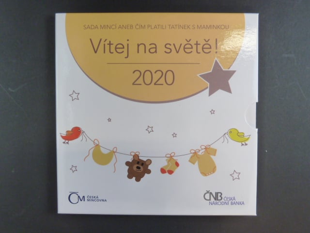 sada 2020 s motivem narození dítěte + žeton