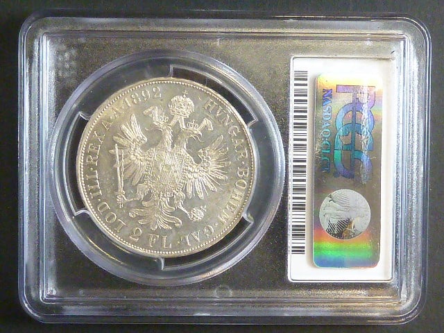 2 Zlatník 1892, PCGS AU58