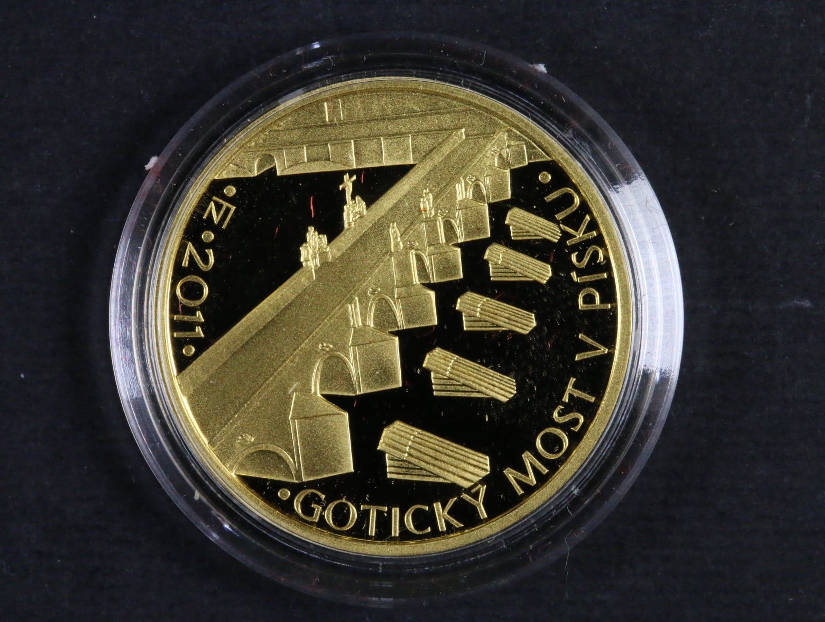 5000 Kč 2011 Gotický most v Písku v etui, certifikát, náklad 6900ks_