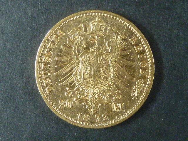 Prusko 20 Mark 1872 A