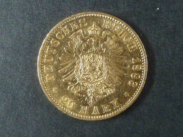 Prusko 20 Mark 1883 A