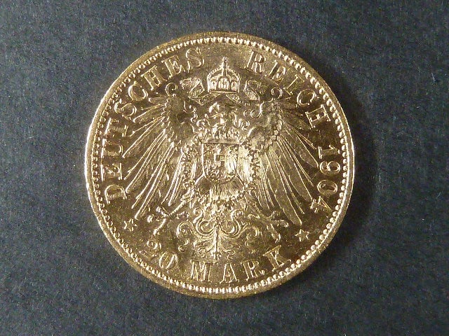 Prusko 20 Mark 1904 A