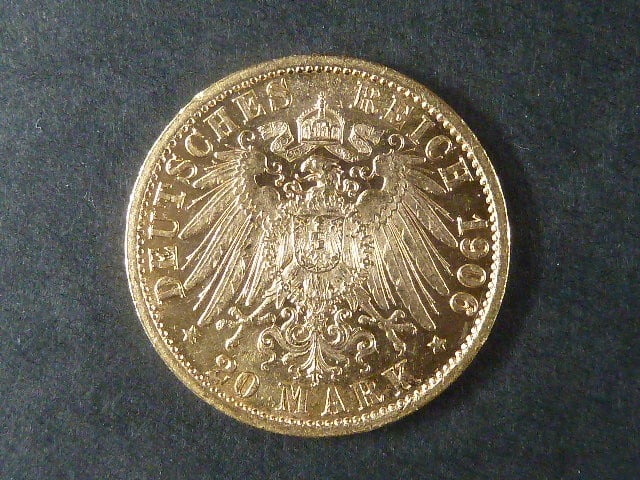 Prusko 20 Mark 1906 A