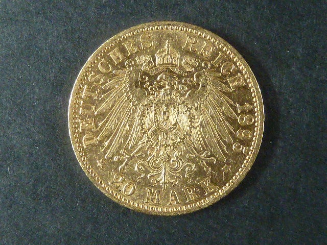 Prusko 20 Mark 1895 A
