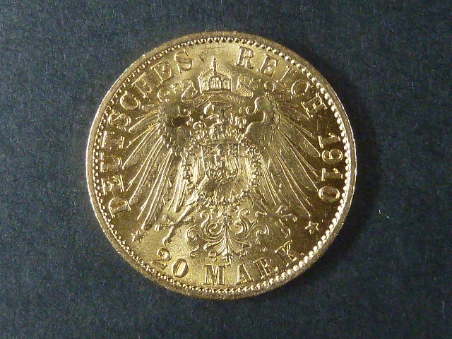 Prusko 20 Mark 1910 A