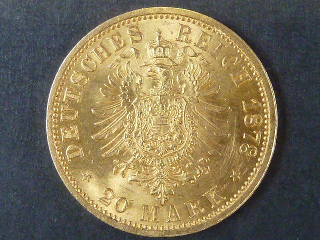 Hamburk 20 Mark 1878 J