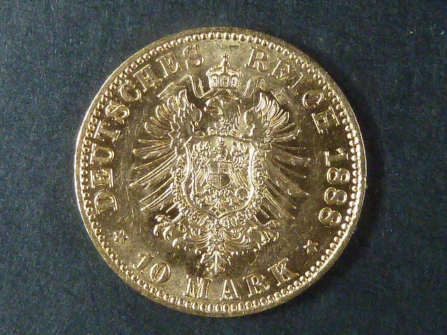 Prusko 10 Mark 1888 A