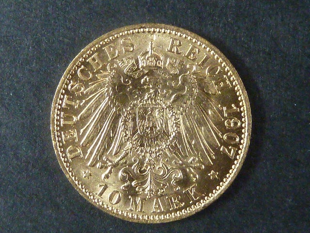 Prusko 10 Mark 1907 A