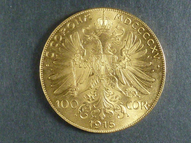 100 Koruna 1915 novoražba