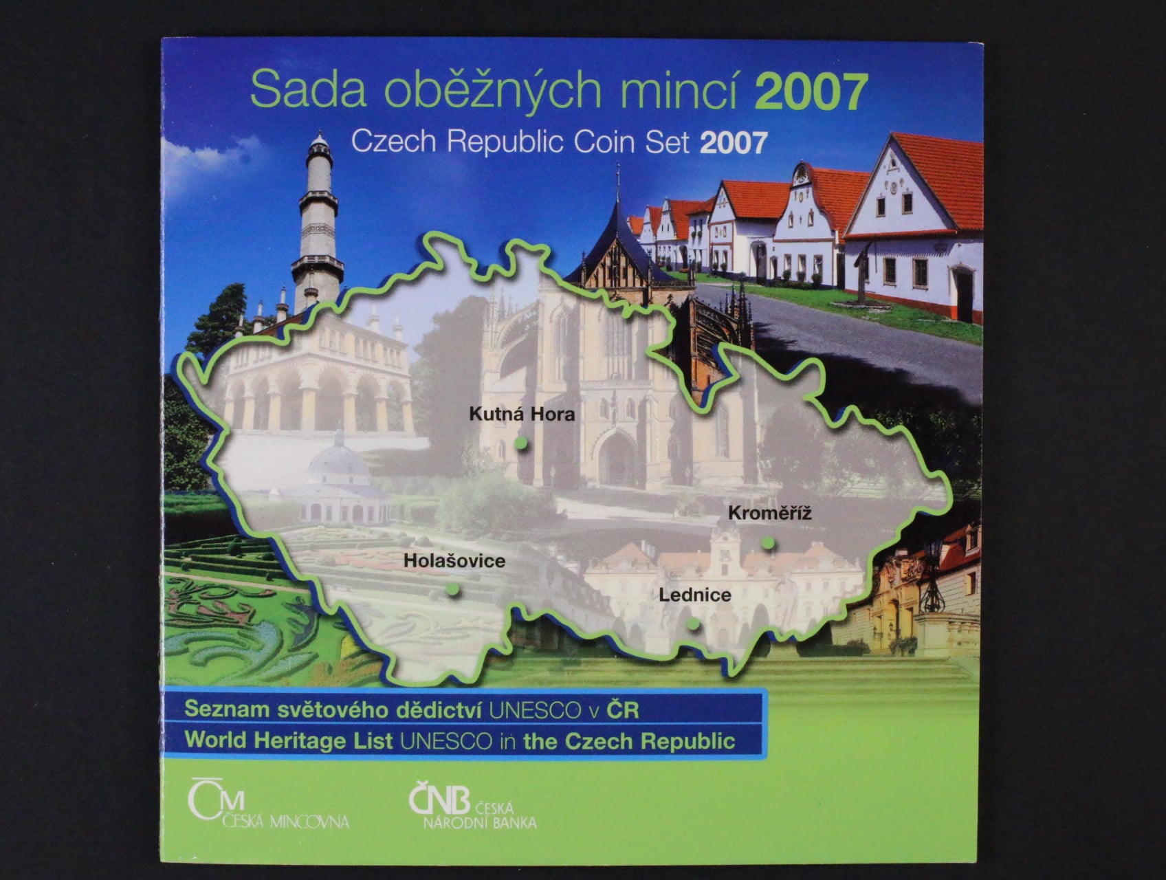 sada 2007 s motivem UNESCO v ČR + žeton_