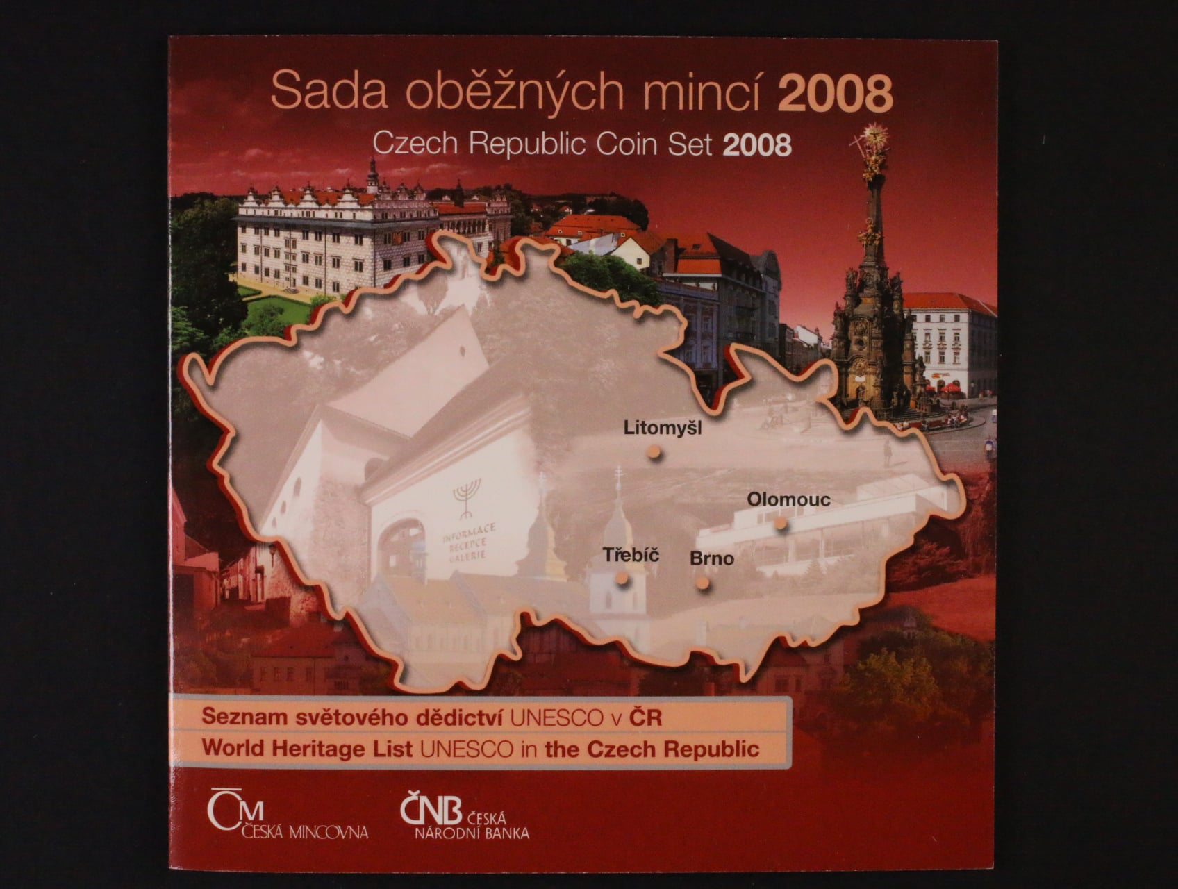 sada 2008 sada s motivem UNESCO v ČR + žeton, náklad 9000 ks