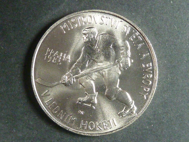 100 Kčs 1985, Mistrovství světa v ledním hokeji