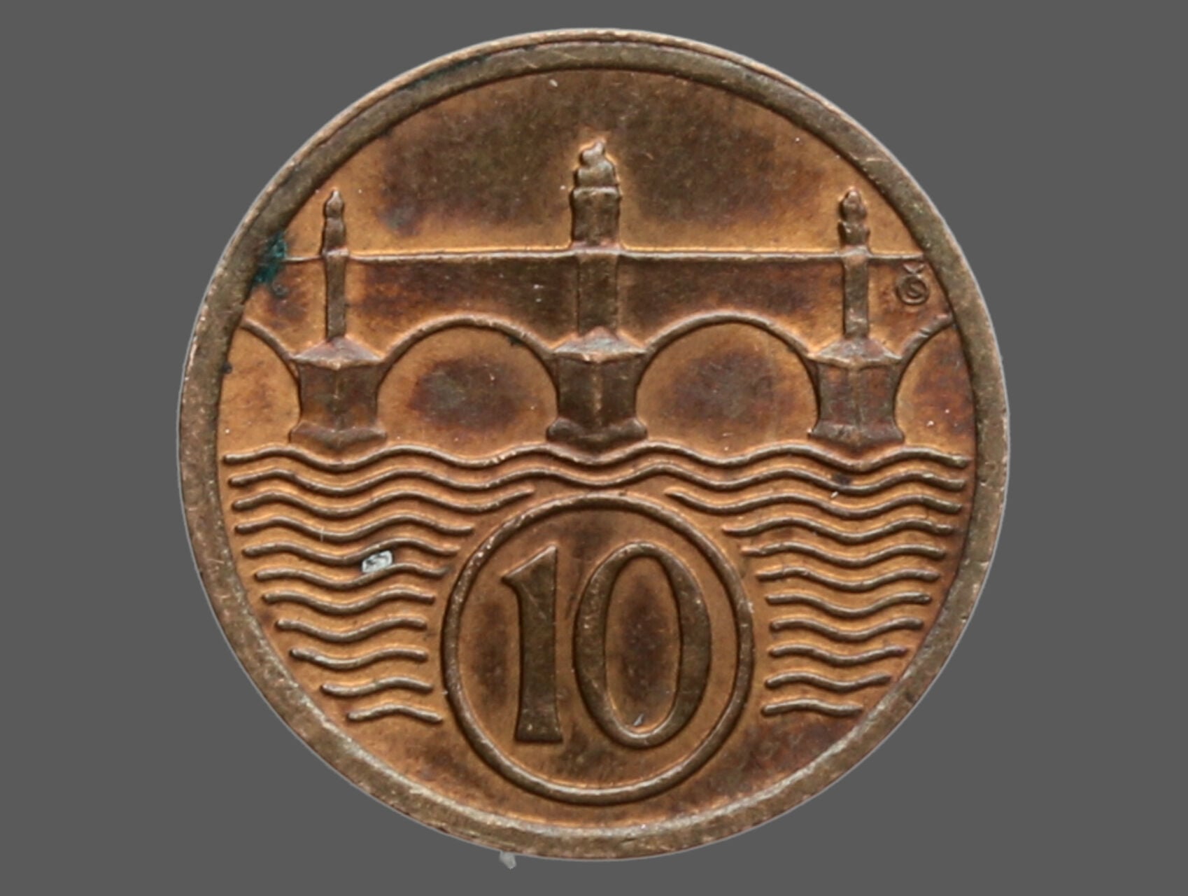 10 Haléř 1929, vzácný ročník, drobné skvrnky na ploše_