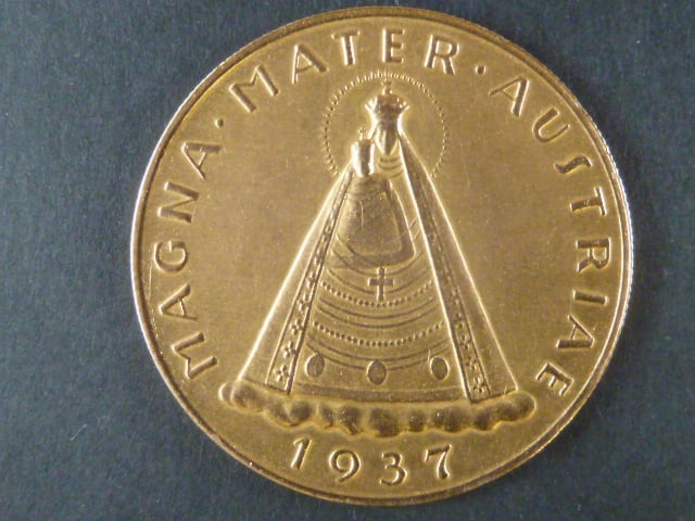 100 Schilling 1937 Madona, 23.52g, Au 0,900