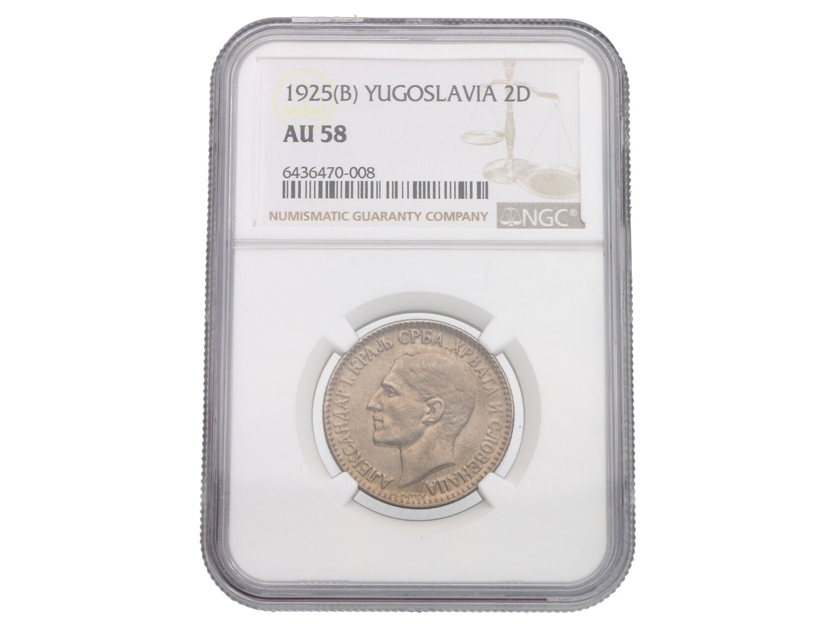 2 Denara 1925B, NGC AU58_