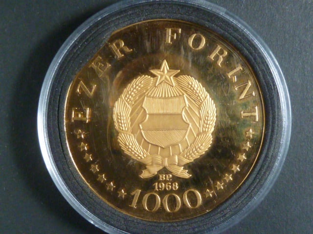 1.000 Forint 1968, Au 0,900, 84,1g, náklad 7000 ks, K.M. 588