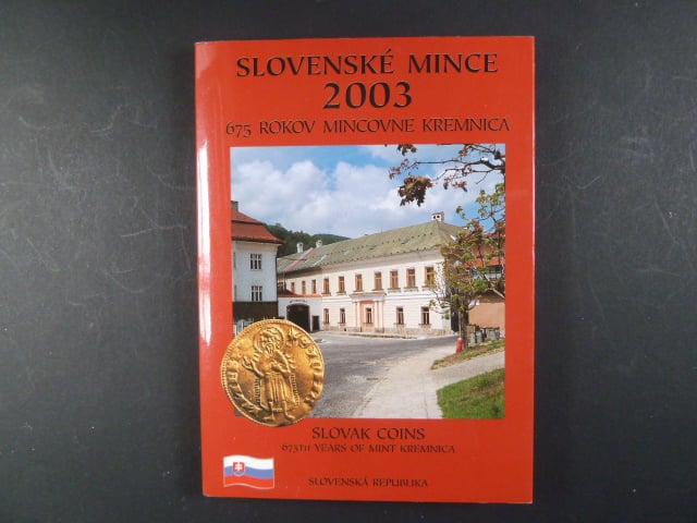2003 ročníková sada mincí 675 let mincovny Kremnica
