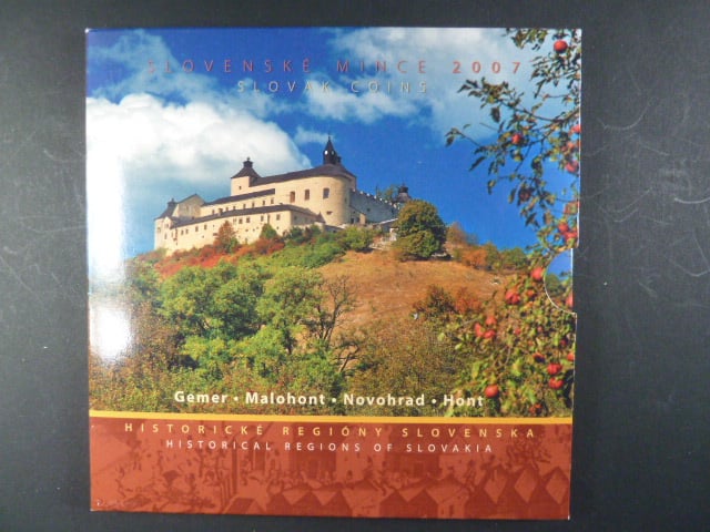 2007 ročníková sada Historické regióny Sovenska - Gemer /  Malohont / Novohrad / Hont