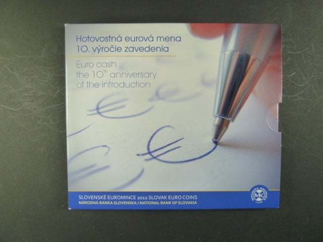 2012 ročníková sada mincí k 10.výročí zavedení euroměny